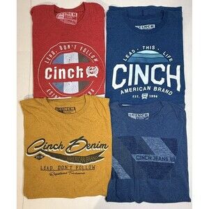 Lot of 4 Cinch Men’s XXL Graphic T-Shirt Short Sleeve Crewneck